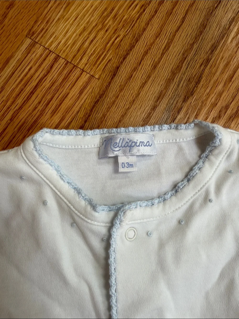 Soft White Infant Sleep Gown with Front Snaps